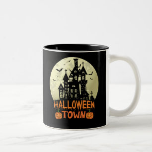 Halloween Town – Haunted House - Full Moon Two-Tone Coffee Mug