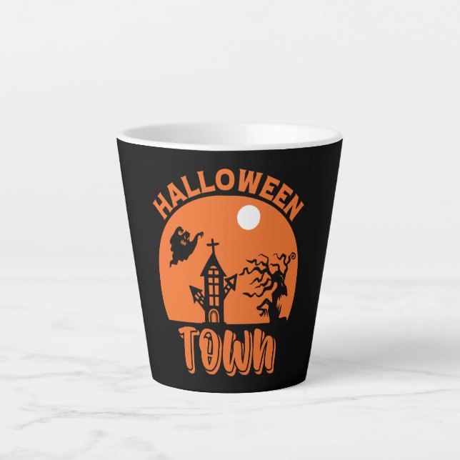 Halloween Town Latte Mug (Front)
