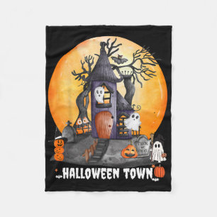 Halloween Town Party Cute Halloween Fleece Blanket