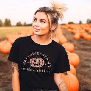 Halloween Town University College Gold Glitter T-Shirt