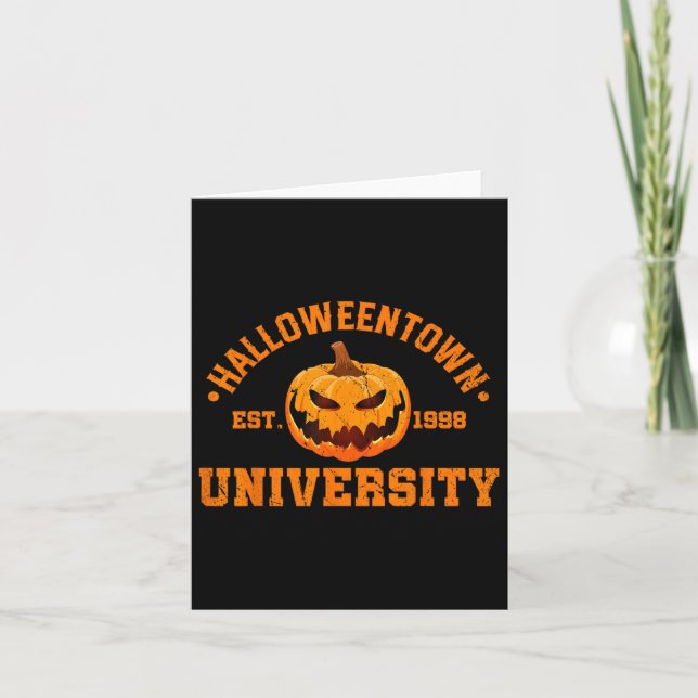 Halloween Town University Est 1998 Pumpkin Hallowe Card (Front)