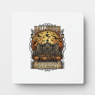 Halloween Town University Haunted Mansion Spooky C Plaque