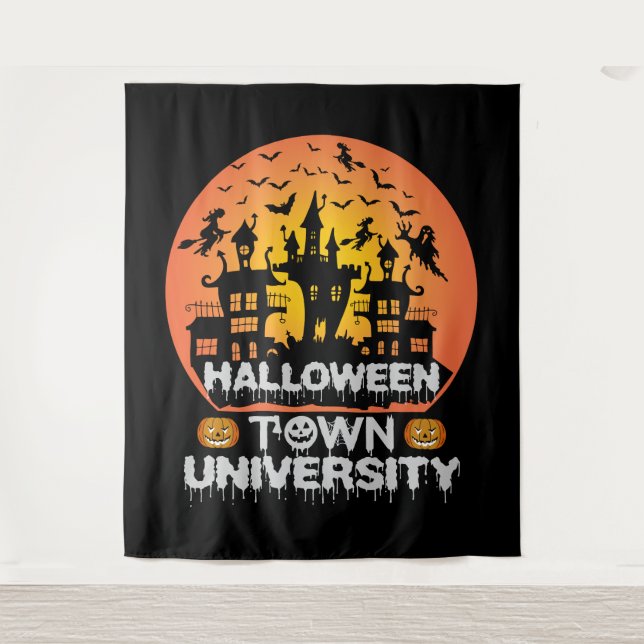 Halloween Town University Tapestry (Front)