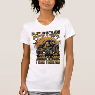 Halloween Tractor Shirt Funny Farm Witch Ride Desi
