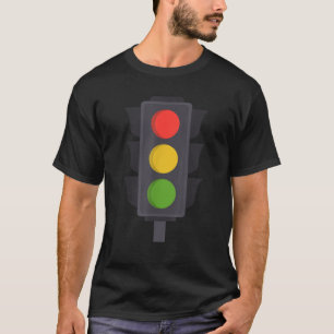Halloween Traffic Light Costume T Shirt Red Yellow