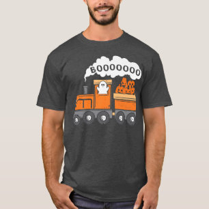 Halloween Train Boo Funny Ghost Pumpkin Toddler Ki T-Shirt