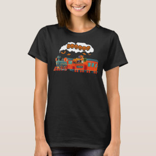 Halloween Train Boo Funny Ghost Pumpkin Toddler Ki T-Shirt