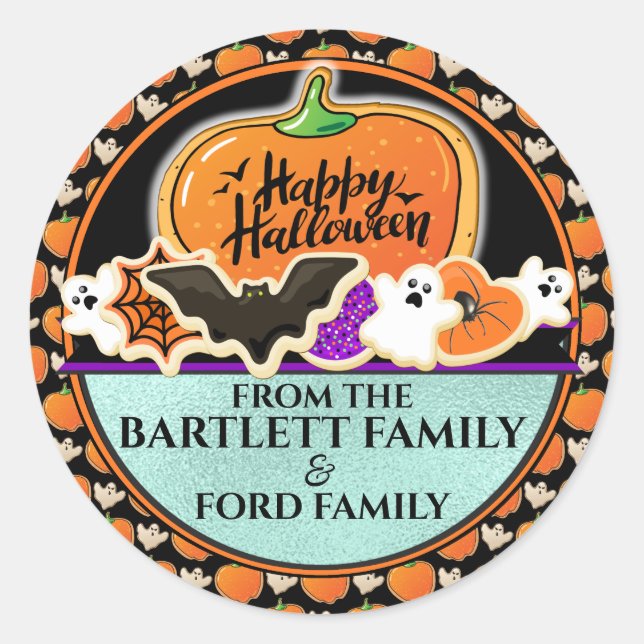 Halloween Treat Bag Sticker (Front)