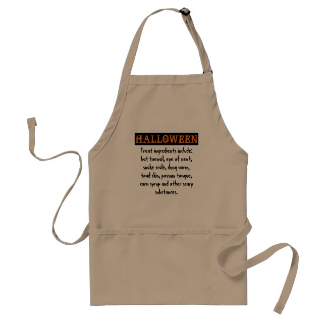 Halloween Treat Ingredients Scary Stuff Adult Apro Standard Apron (Front)