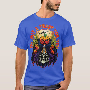 Halloween Treat Scary Jack O Lantern Skeleton Cost T-Shirt