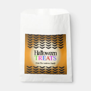 Halloween Treats, Bats & Moon, Personalised Favour Bag