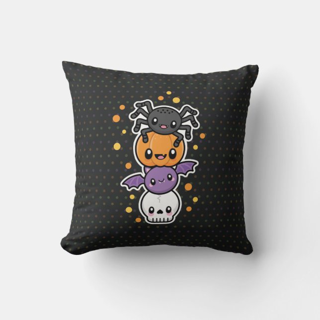 Halloween Treats throw pillow (Front)