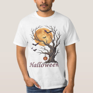 Halloween Tree and Pumpkin Jack-o'-Lantern T-Shirt