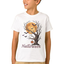 Halloween Tree and Pumpkin Jack-o'-Lantern T-Shirt