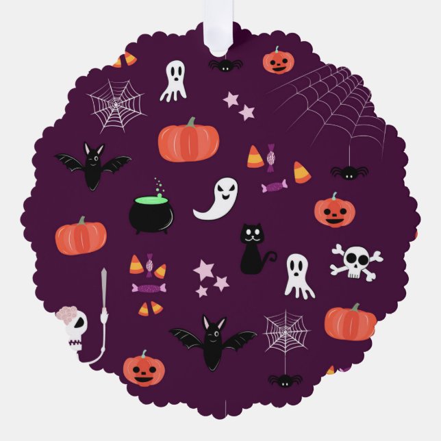 Halloween Tree Decoration Card (Front)