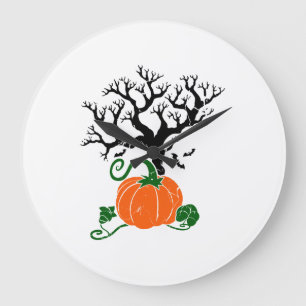 Halloween tree Fall Shirts Halloween Sweatshirt Large Clock