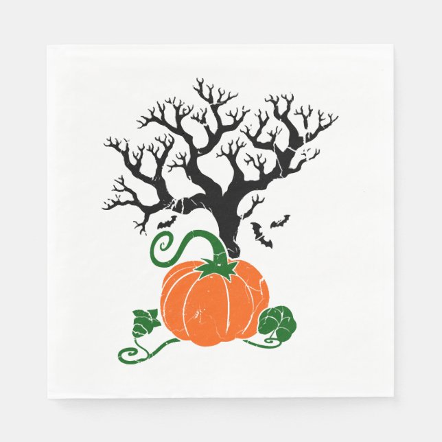 Halloween tree Fall Shirts Halloween Sweatshirt Napkin (Front)