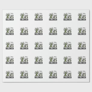 Halloween Tree Its Halloween Vintage Spooky_1 Wrapping Paper