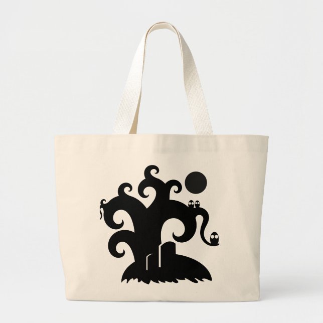 Halloween Tree Large Tote Bag (Front)