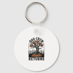 Halloween Tree Shirt Vintage Spooky Pumpkin Graphi Key Ring