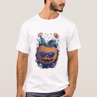 Halloween Trendy evil Pumpkin  T-Shirt