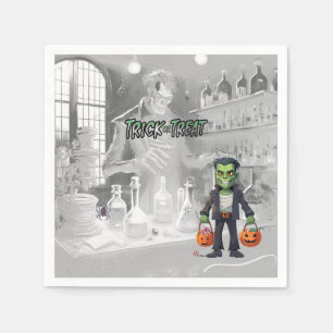 Halloween Trick of Treat Frankenstein Napkin