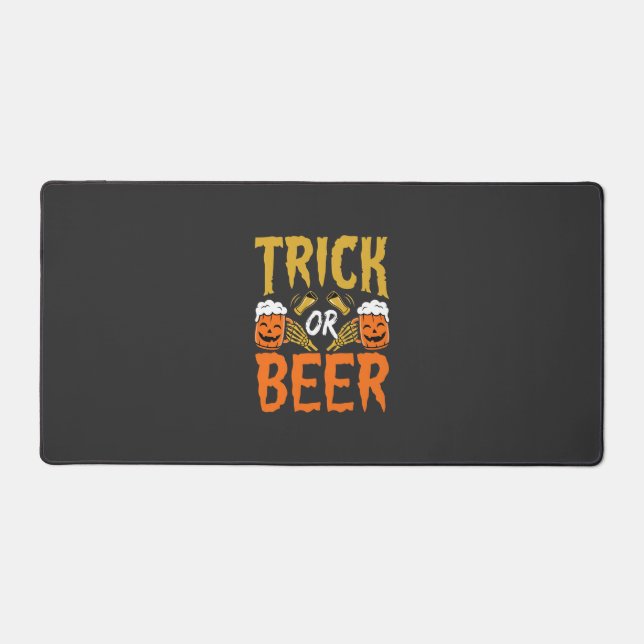 Halloween Trick or Beer Skeleton Hands Desk Mat (Front)