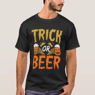 Halloween Trick or Beer Skeleton Hands T-Shirt