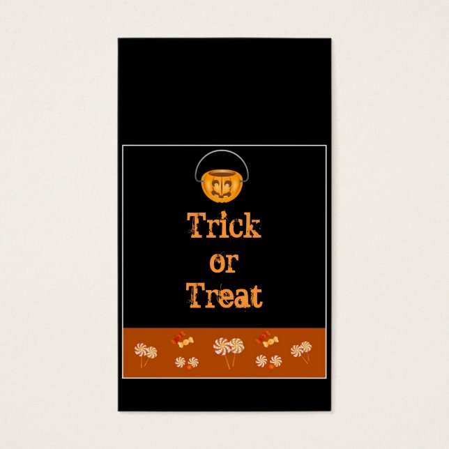 Halloween Trick or Treat Bag Cards (Front)