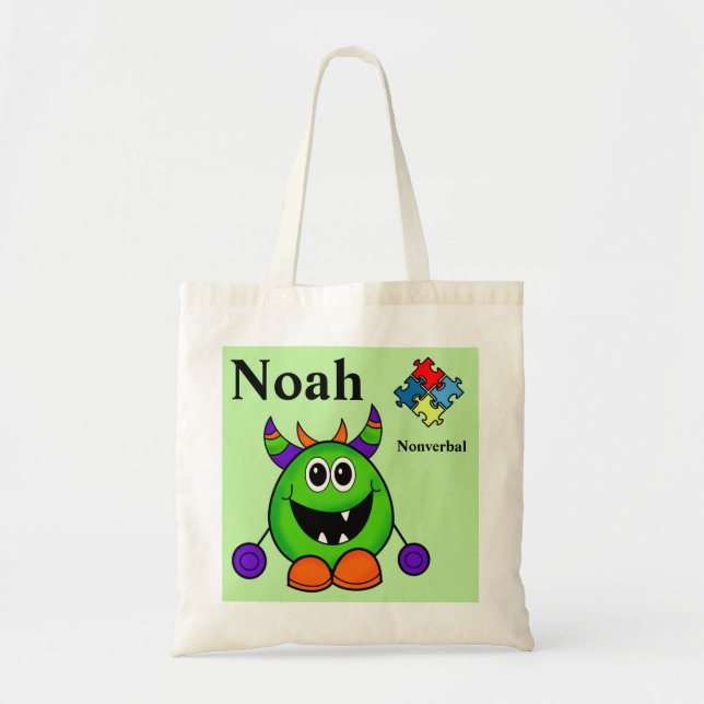 Halloween Trick or Treat Bag NAME Autism Puzzle (Front)