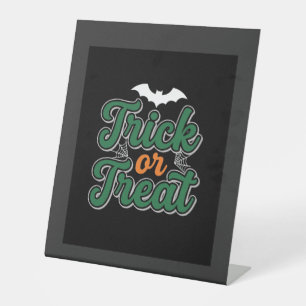Halloween Trick or Treat Bat Web Design_1 Pedestal Sign