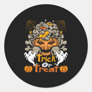 Halloween Trick Or Treat Birthday Classic Round Sticker