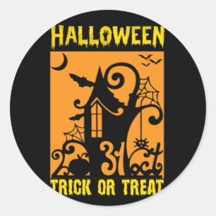 Halloween Trick Or Treat Birthday Classic Round Sticker