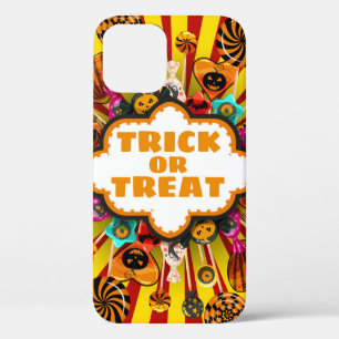 Halloween Trick or Treat Candy and sweets. Autumn iPhone 12 Case