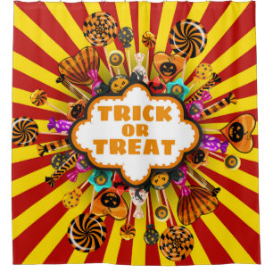 Halloween Trick or Treat Candy and sweets. Autumn  Shower Curtain
