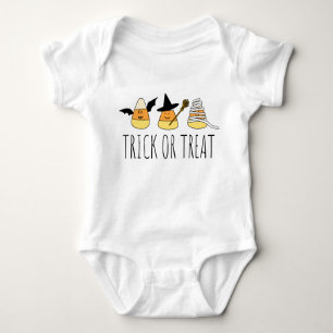 Halloween Trick or Treat Candy Corn Baby Bodysuit