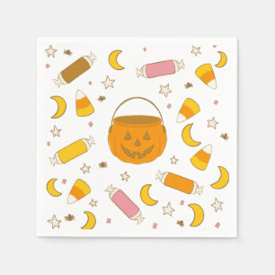 Halloween Trick-or-Treat Candy Party Napkin