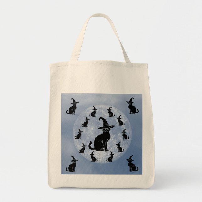 Halloween/Trick or Treat Cat  Tote Bag (Front)