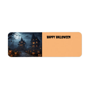 Halloween trick or treat children return address label