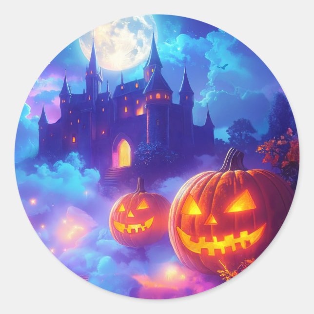 Halloween Trick or Treat Classic Round Sticker (Front)