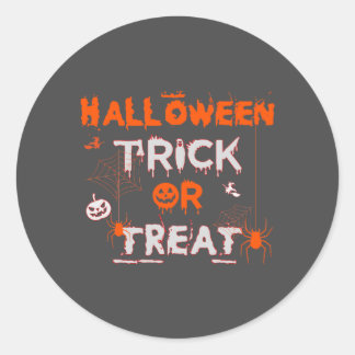 Halloween Trick or Treat Classic Round Sticker
