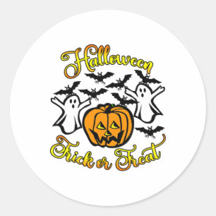 Halloween Trick Or Treat  Classic Round Sticker
