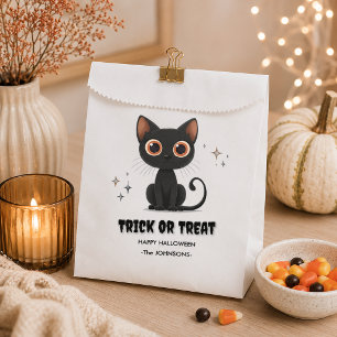 Halloween Trick or Treat – Custom Cute Black Cat Favour Bag