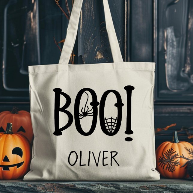 Halloween Trick or Treat Cute Boo Tote Bag (Creator Uploaded)