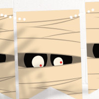 Halloween Trick or Treat Cute Mummy Squiggly Eyes