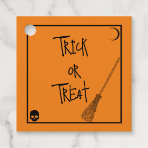 Halloween Trick or Treat Favour Favour Tags