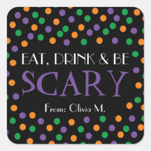 Halloween Trick or Treat Favour Sticker