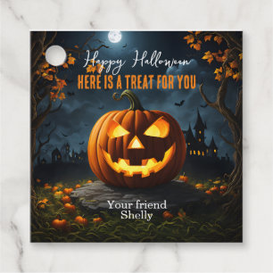 Halloween trick or treat favour tags