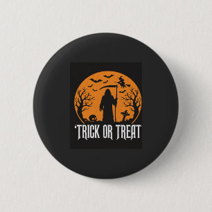 Halloween Trick or Treat Grim Reaper Design_1 6 Cm Round Badge