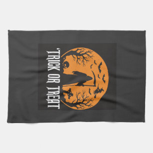 Halloween Trick or Treat Grim Reaper Design_1 Tea Towel